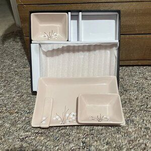 Bread & Butter Pale Pink Blossom Sushi Set For Two - 5 Piece Set